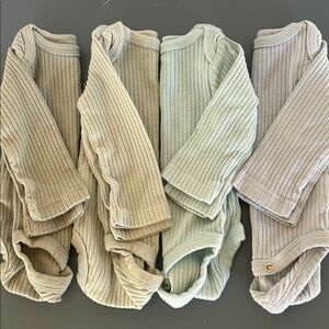 Cloud Island Ribbed Baby Onesies